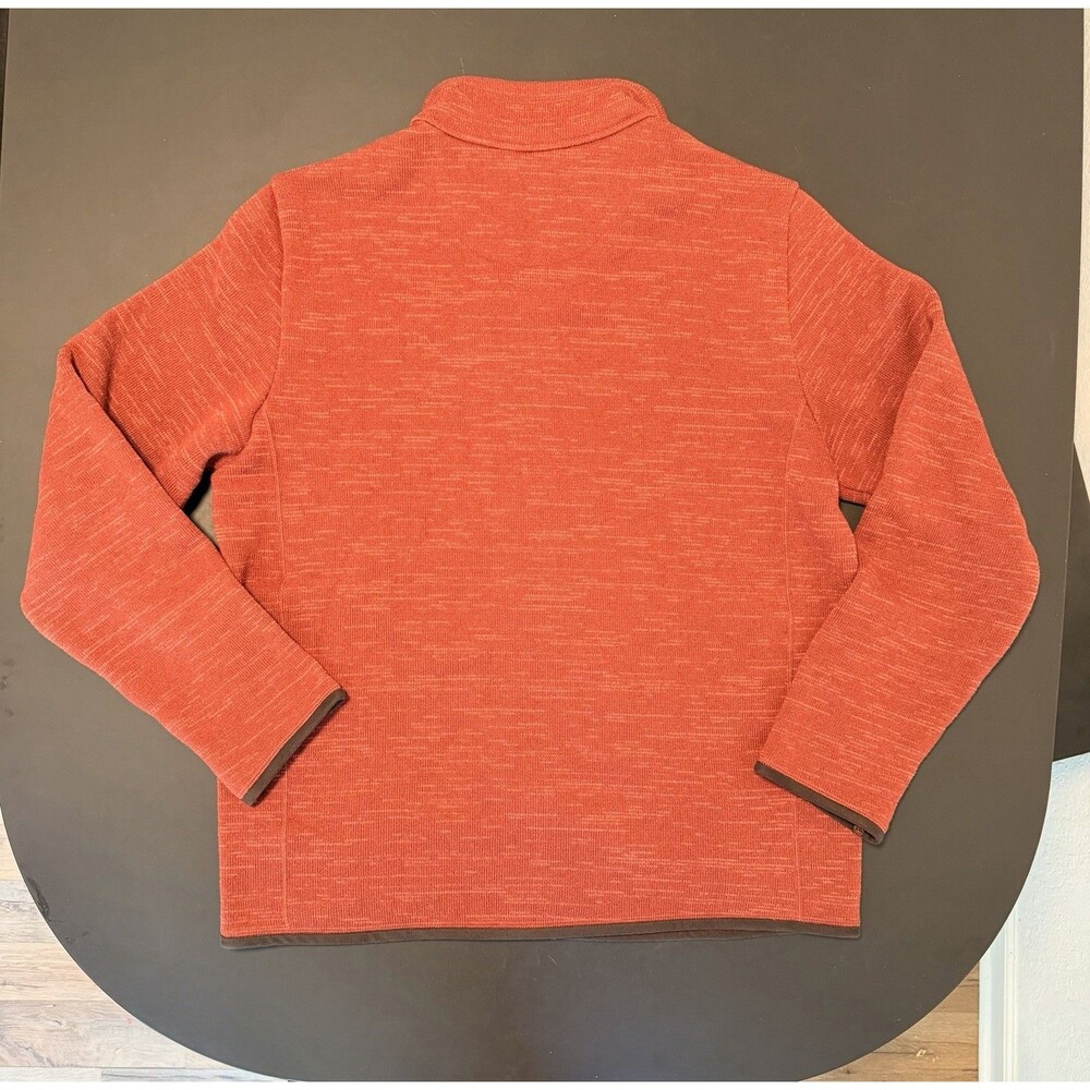 UNTUCKit Kezoh Fleece Jacket Mens Large Heathered Red Full Zip Mock Neck - Picture 3 of 10